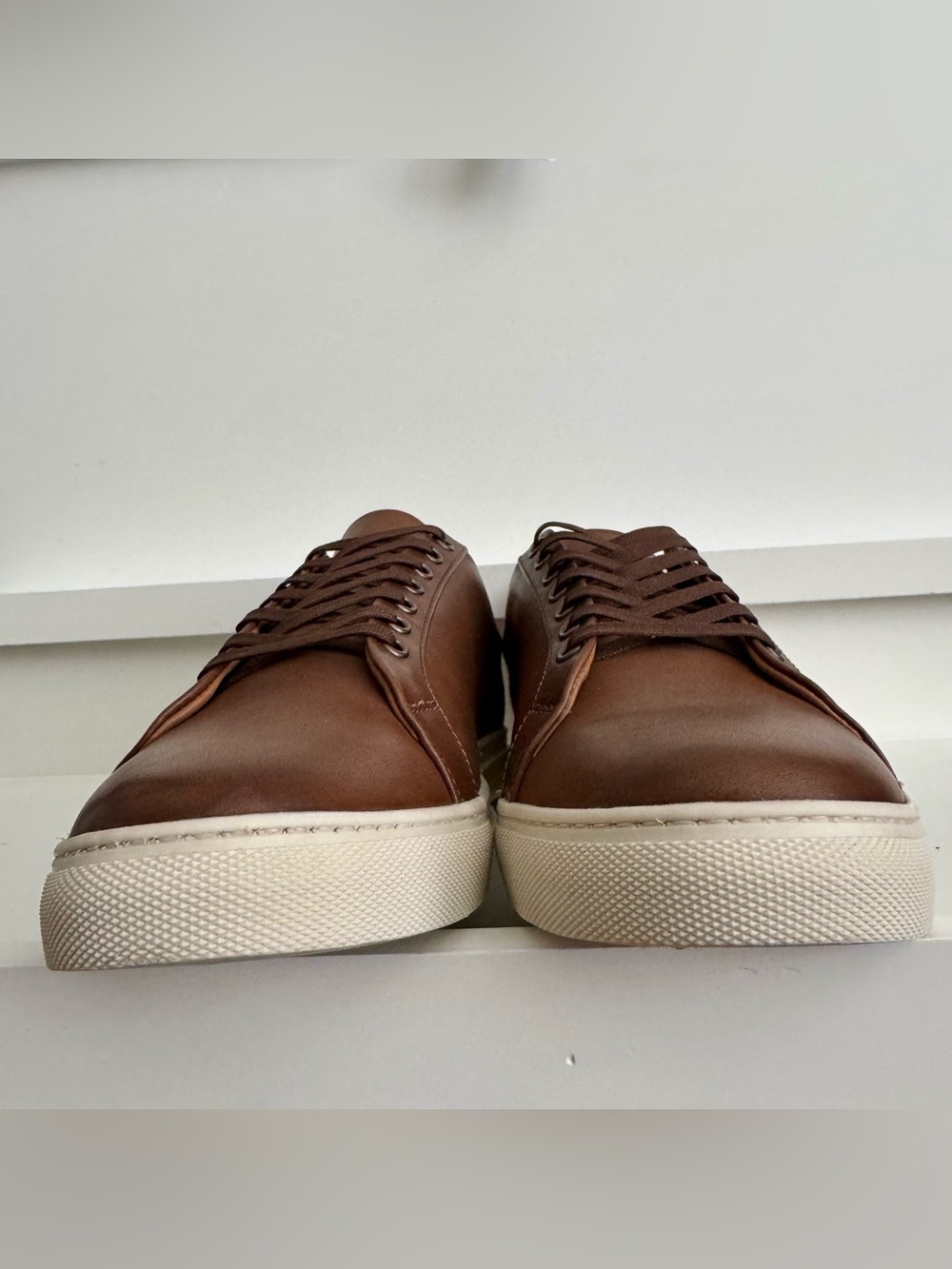 Thursday Everyday Leather Sneakers Women 10.5 Men 9 - Clean AF - Brown Low Top - Picture 5 of 15